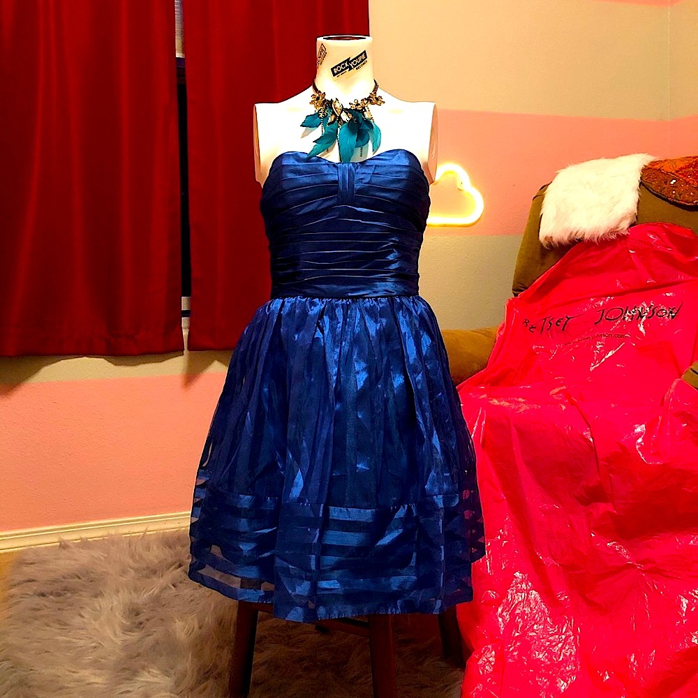 Betsey Johnson Vintage Blue Party Dress